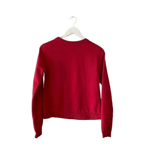 KOAJ Red Long Sleeves Crewneck “Sorry” Cotton Sweatshirt Sz S - Picture 6 of 9